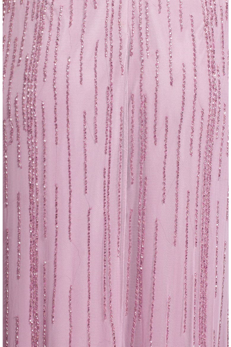 Beaded Blouson Gown, Alternate, color, ICY LILAC