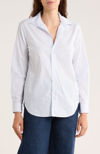 Frank & Eileen Classic Cotton Button-up Shirt In White