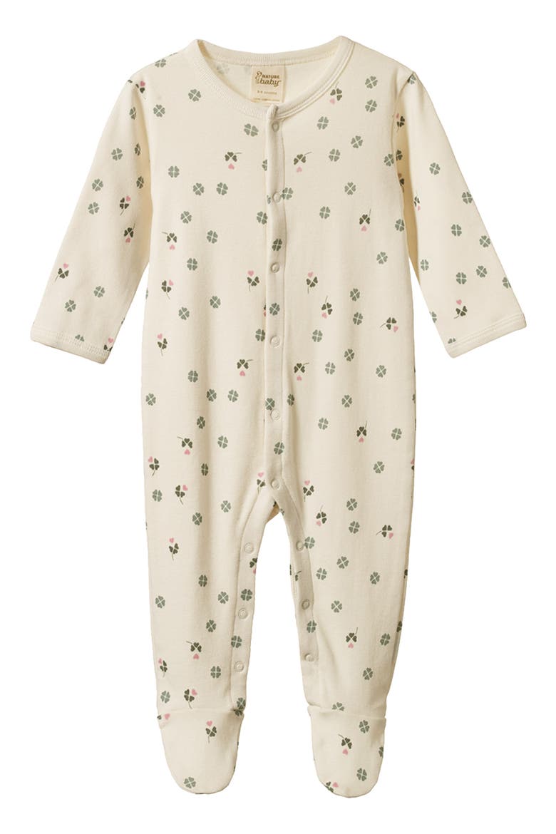 Kids' Organic Cotton Footed One-Piece, Main, color, LUCKY PRINT