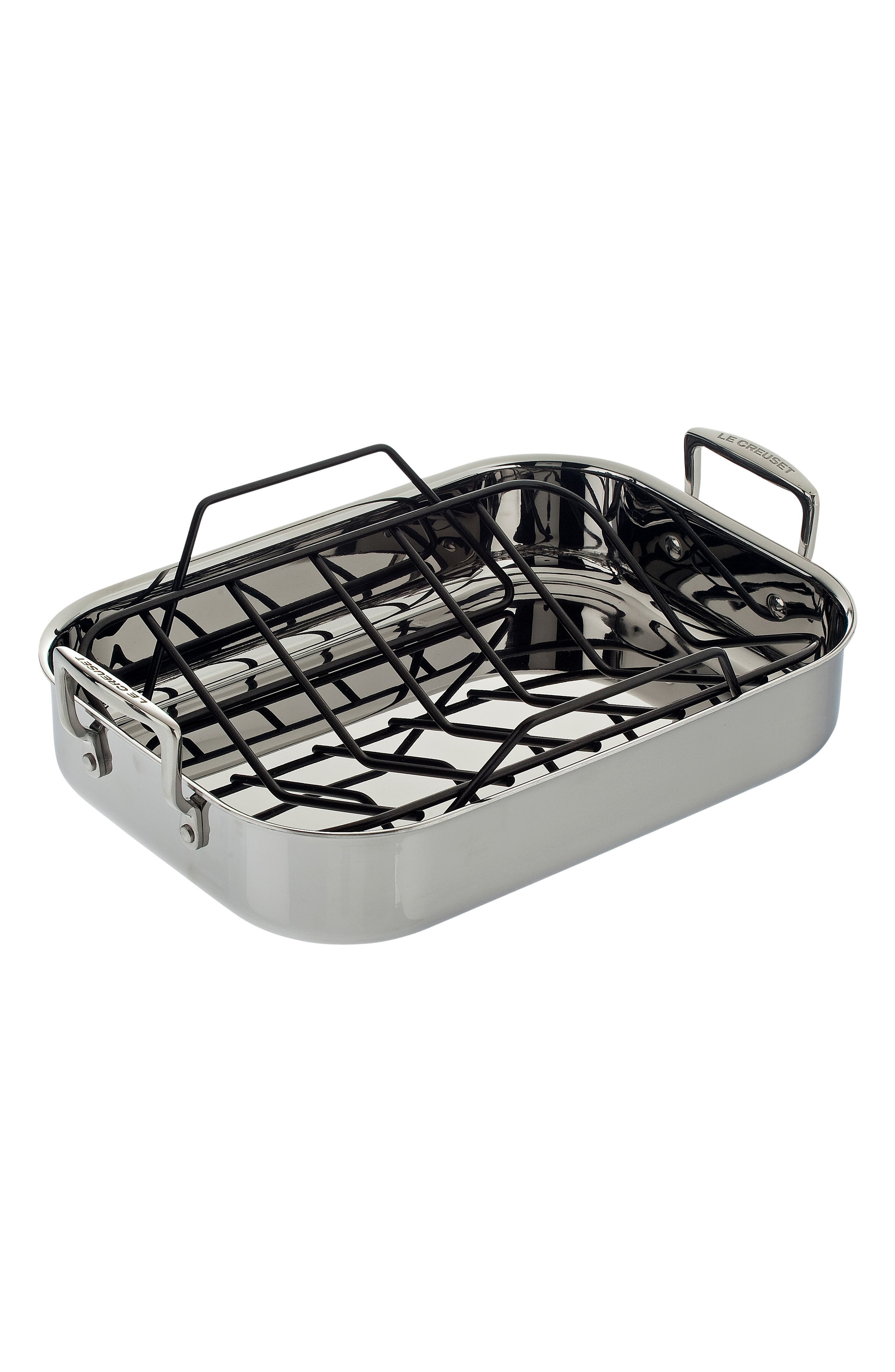 Le Creuset Classic Rectangular Roasting Pan & Rack - Silver
