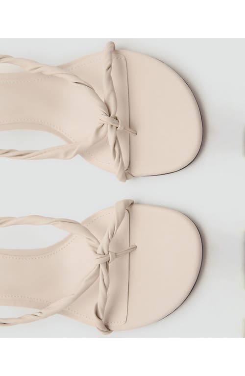 Mango Slingback Kitten Heel Sandal In Neutral
