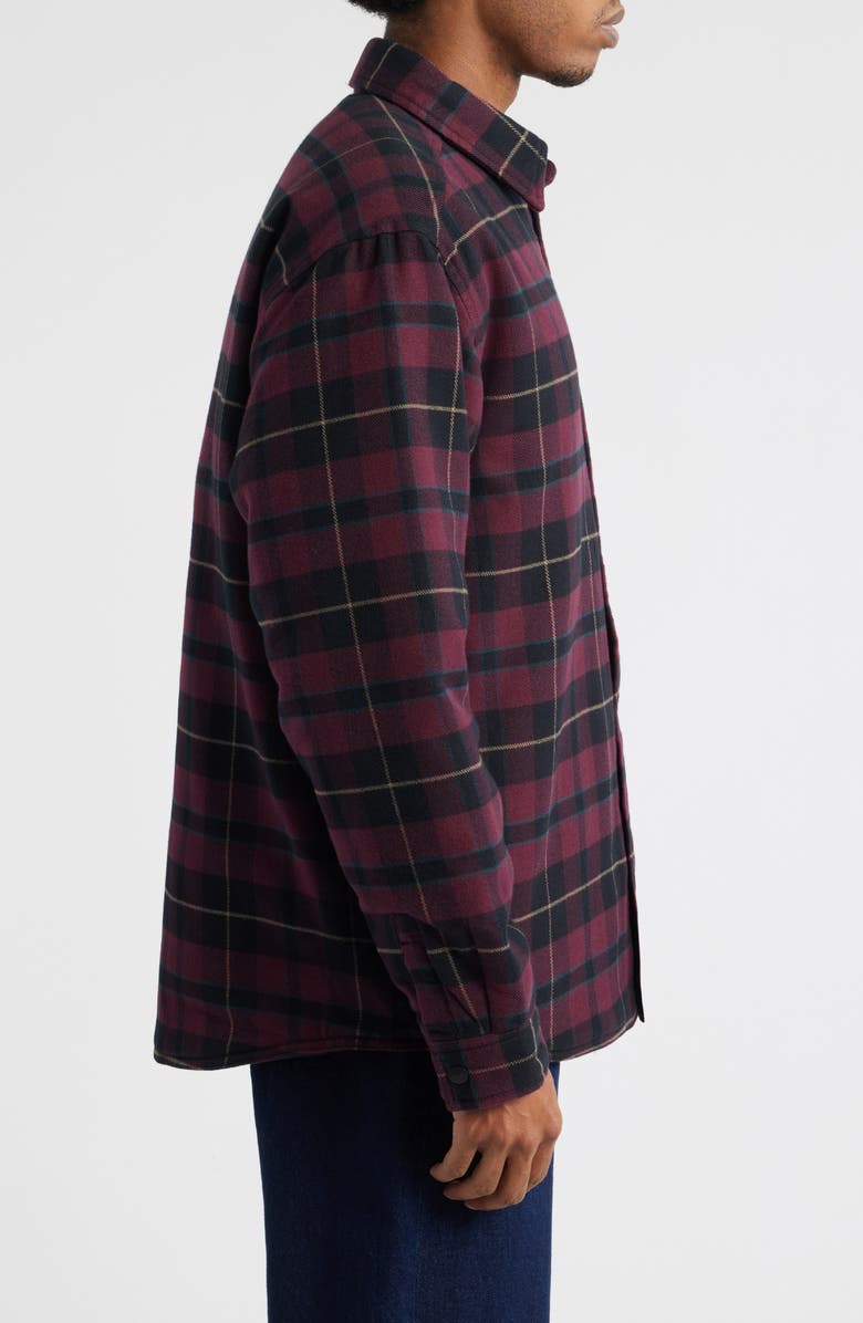 Carhartt Work In Progress Gargan Plaid Cotton Flannel Snap-Up Shirt Jacket, Alternate, color, Red Multi