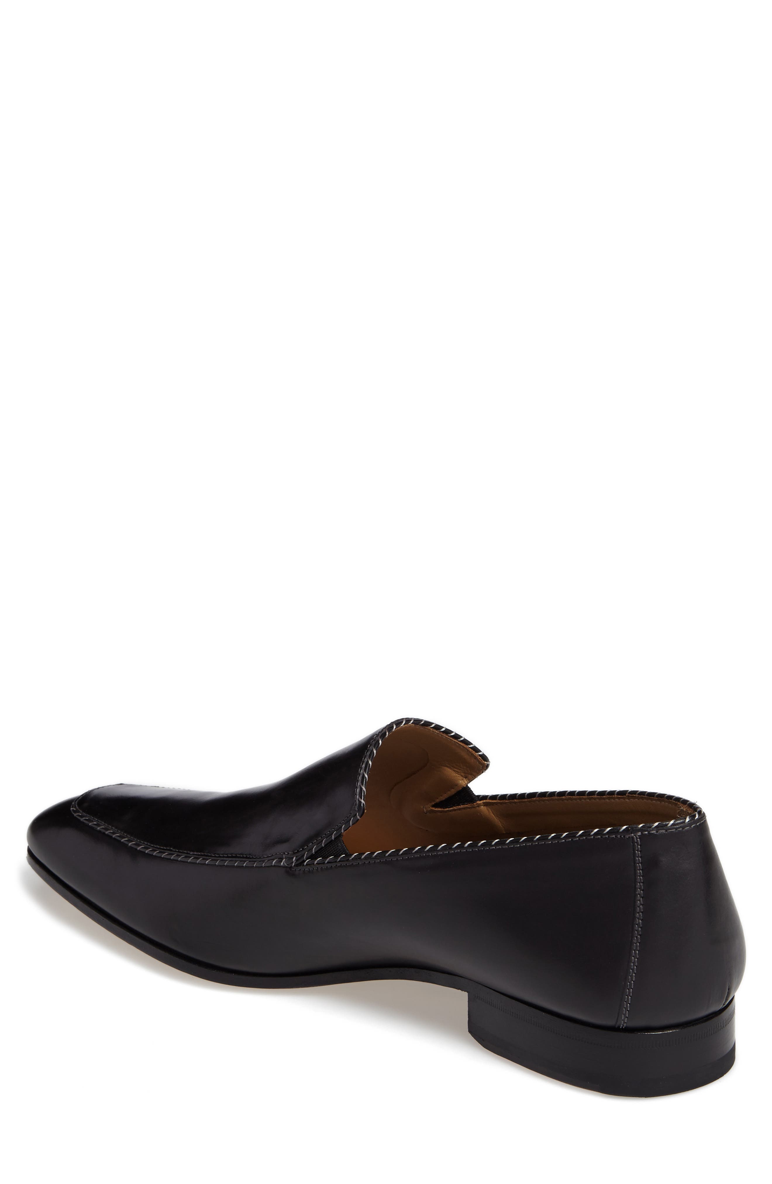 Brandt Venetian Loafer, Alternate, color, BLACK LEATHER