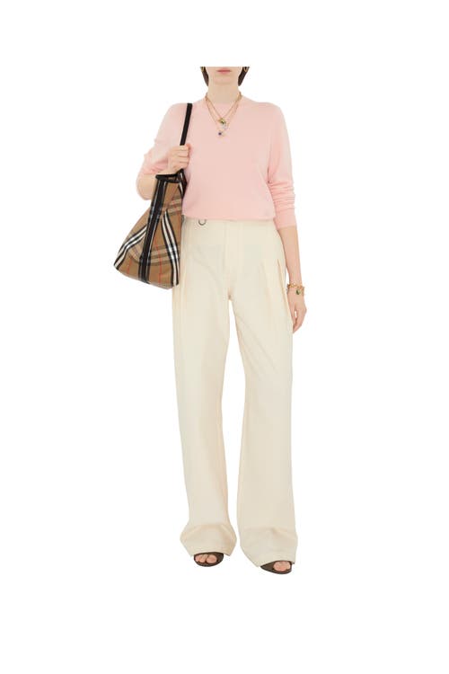 Burberry Cashmere Ekd-embroidered Sweater