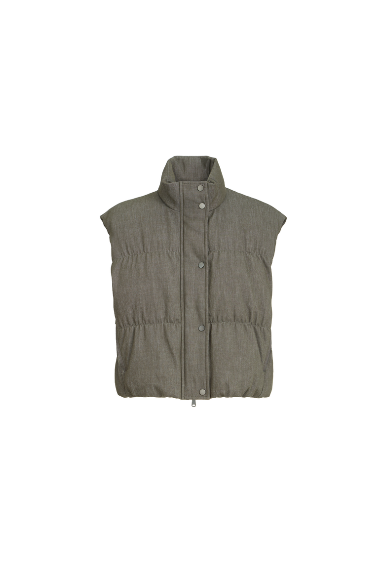 Down vest, Alternate, color, Olive