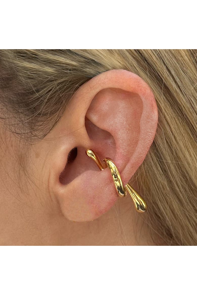 Gold Ear Cuff Mini Luxe, Alternate, color, Gold