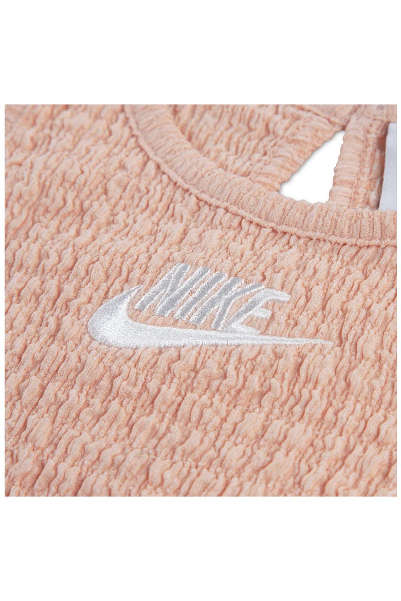 Logo Detail Textured Romper, Alternate, color, ARCTIC ORANGE