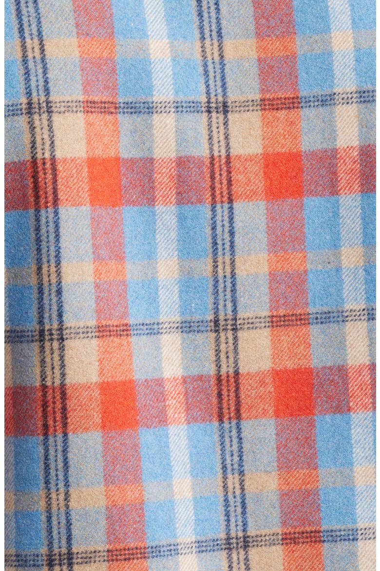 Folklore Plaid Brushed Wool Blend Zip-Up Work Jacket, Alternate, color, BLUE / RED