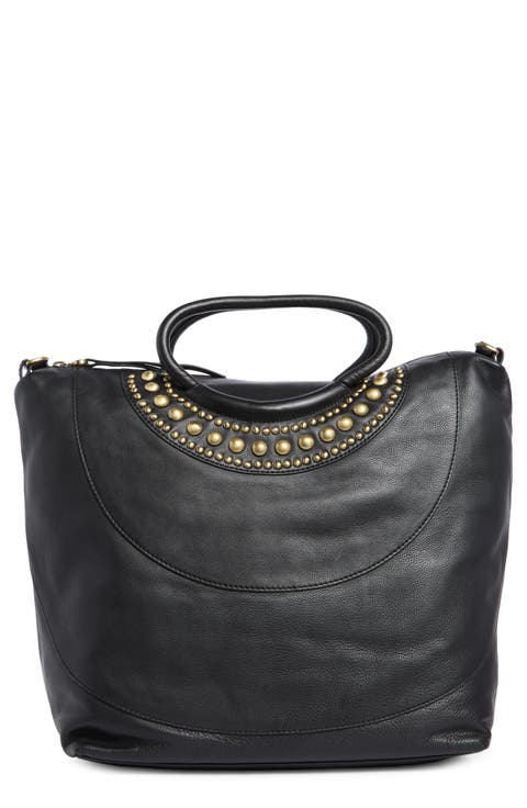 Maggie Studded Satchel Bag