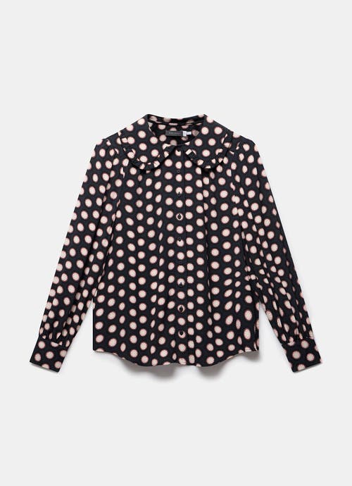 Mint Velvet Geometric Print Blouse In Animal Print