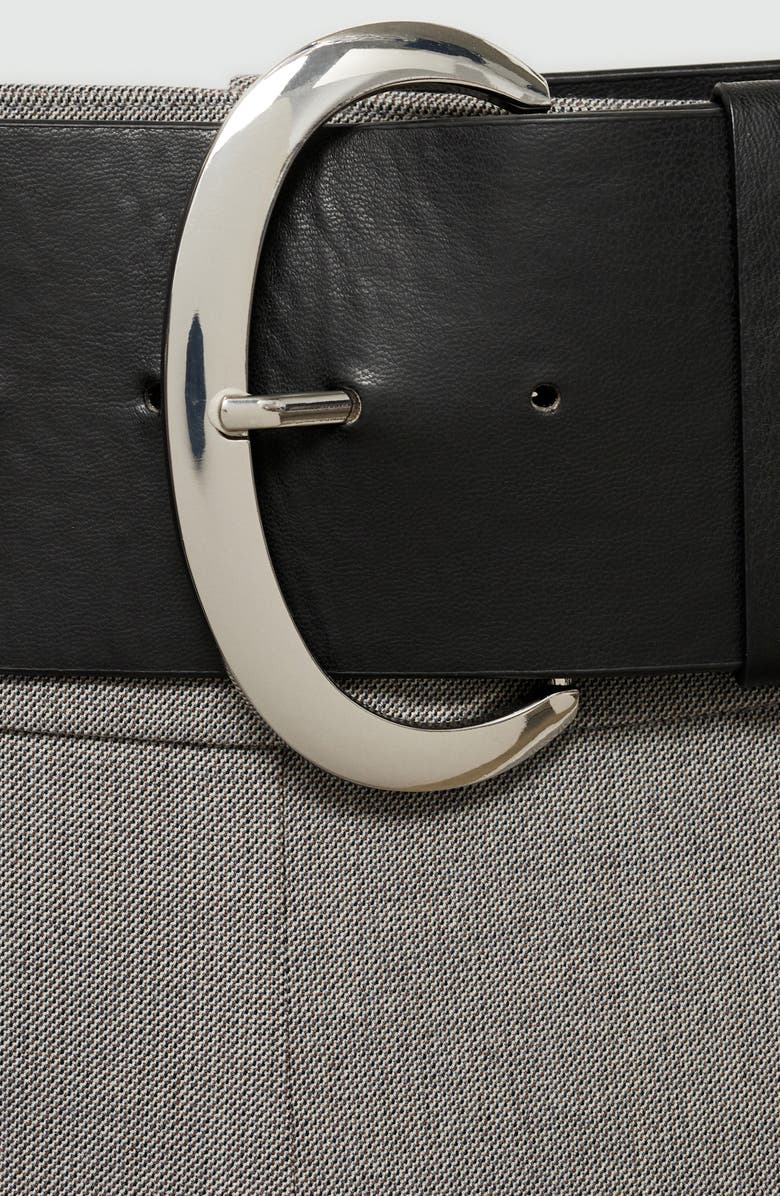 MANGO Belted Straight Leg Pants, Alternate, color, 