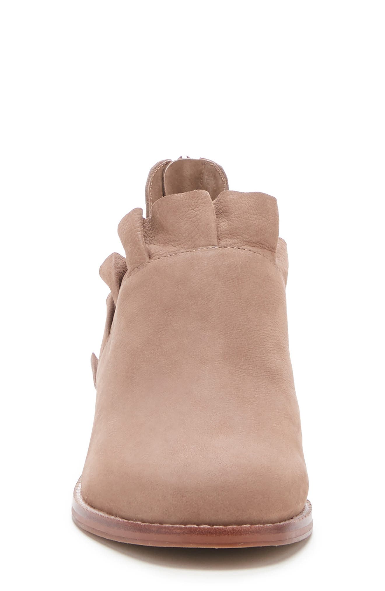 Brinya Ruffle Bootie, Alternate, color, BROWN SUGAR LEATHER