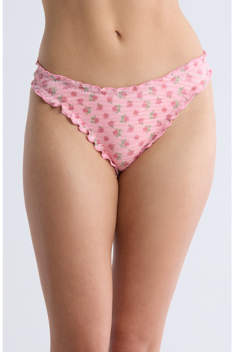 June Floral Ruffle Bikini Bottoms, Main, color, SUGAR PLUM