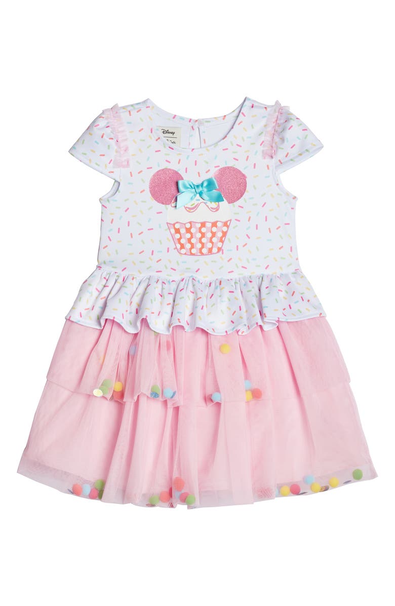 Pippa & Julie x Disney Minnie Cupcake Dress, Main, color, 