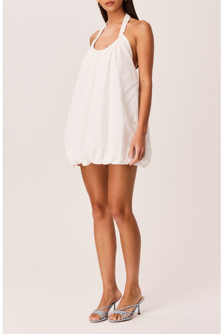 Valencia Halter Bubble Minidress, Alternate, color, WHITE