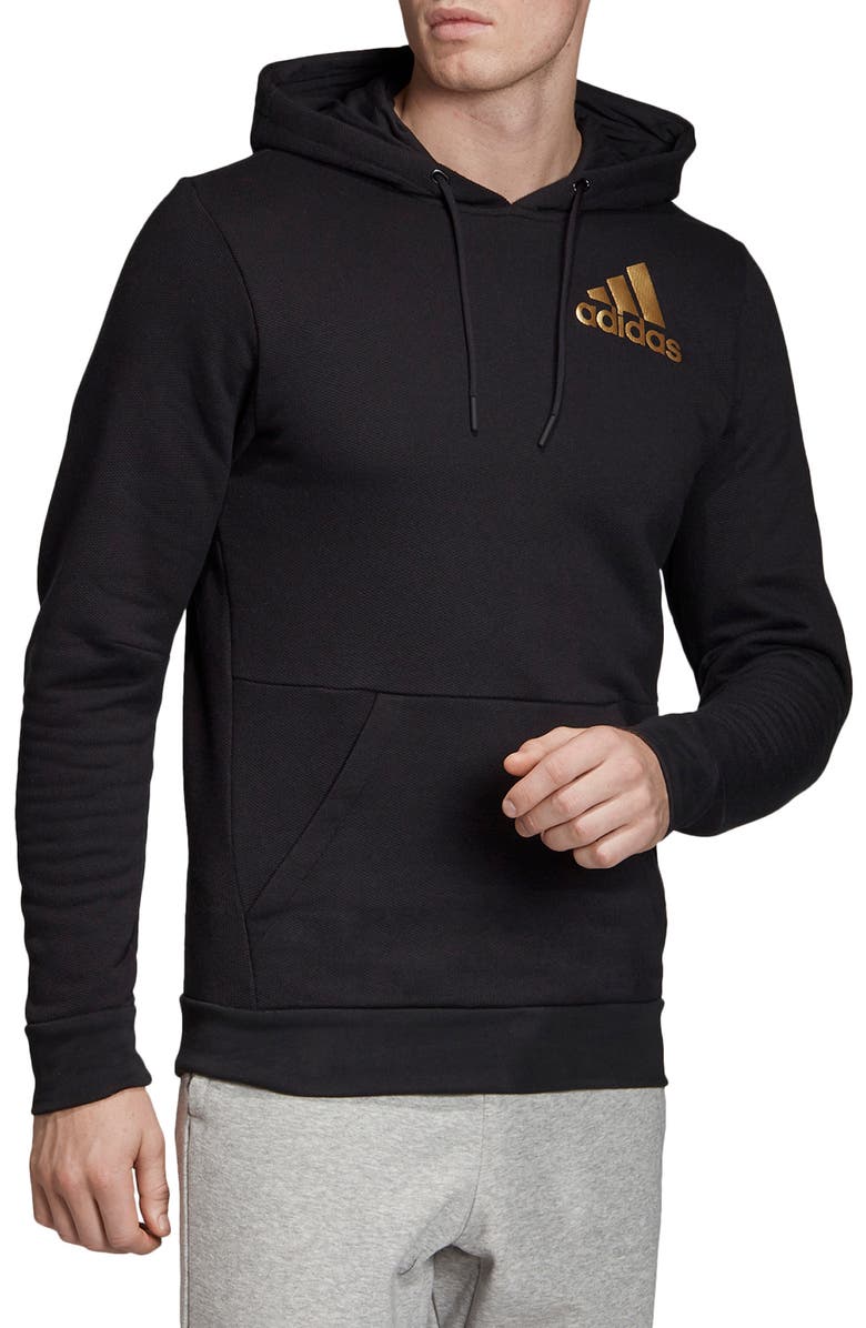 adidas Stadium ID Fleece Hoodie, Main, color, 