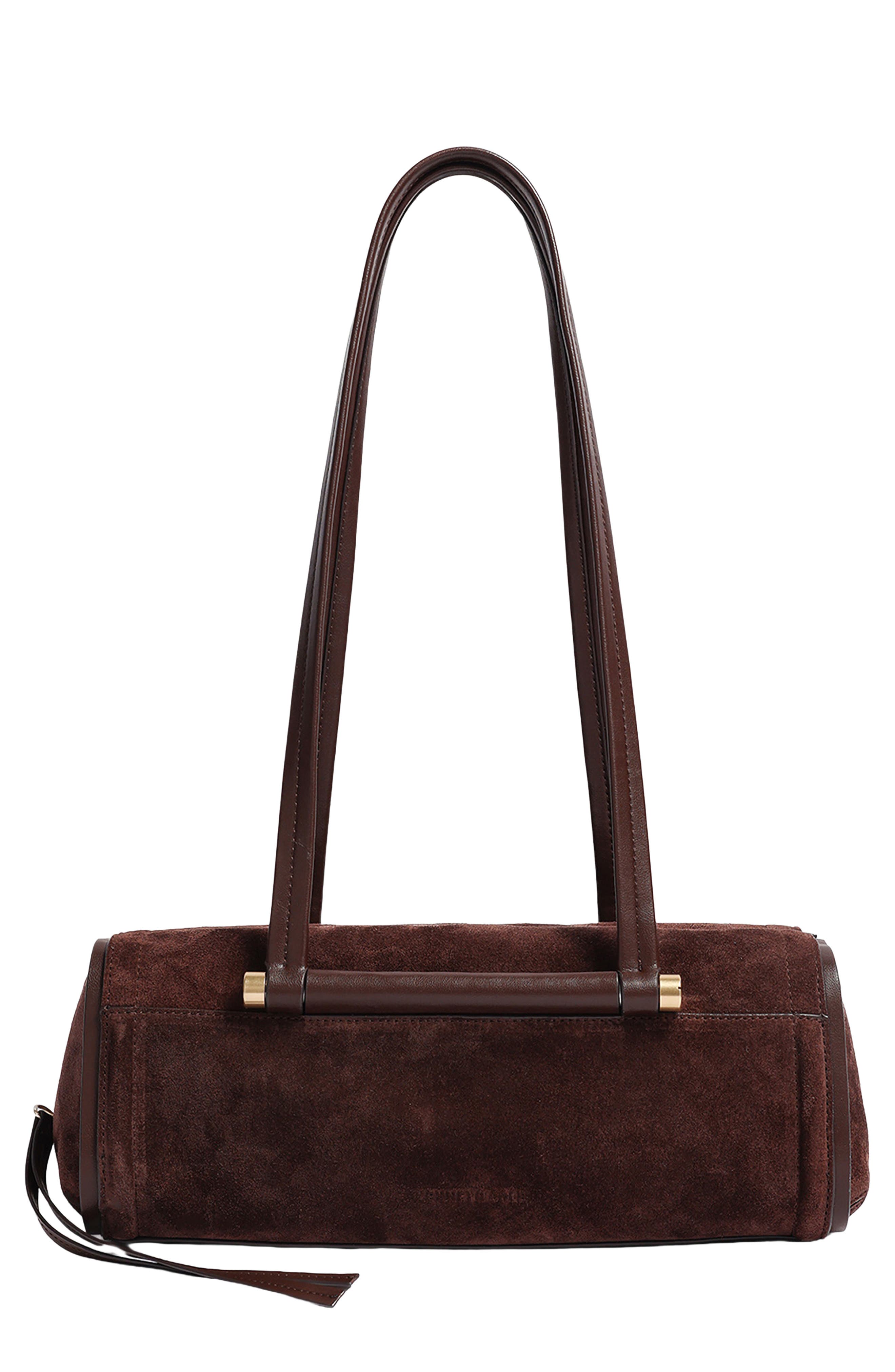 Highline Leather Shoulder Bag, Main, color, CHOCOLATE