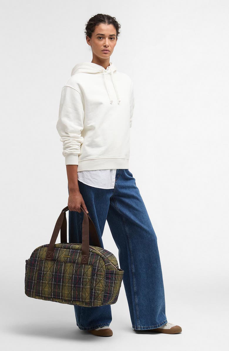 Barbour Wetherham Tartan Quilted Travel Bag, Alternate, color, Classic Tartan