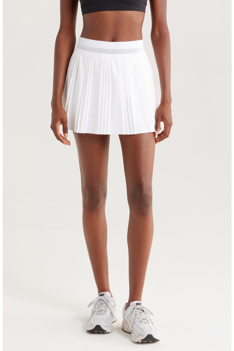 NikeCourt Advantage Dri-FIT Pleated Tennis Skort, Main, color, 100 WHITE/WHITE