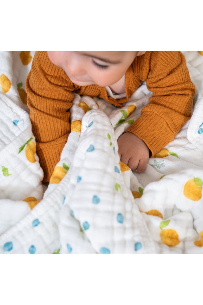 Boutique 100% Organic Cotton Muslin Baby Blanket, Alternate, color, Fresh Fruit