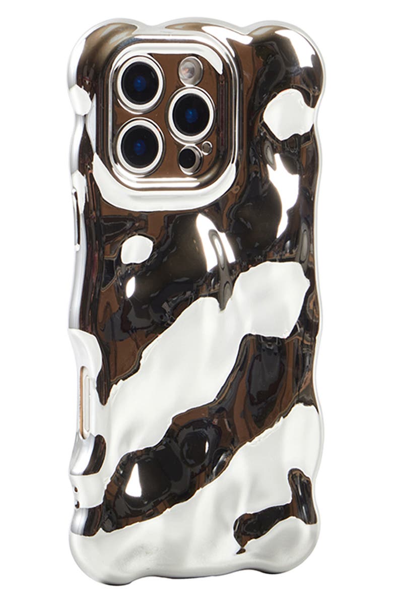 Auramma Chrome Bubbles iPhone 16 Pro Max Case, Alternate, color, Chrome
