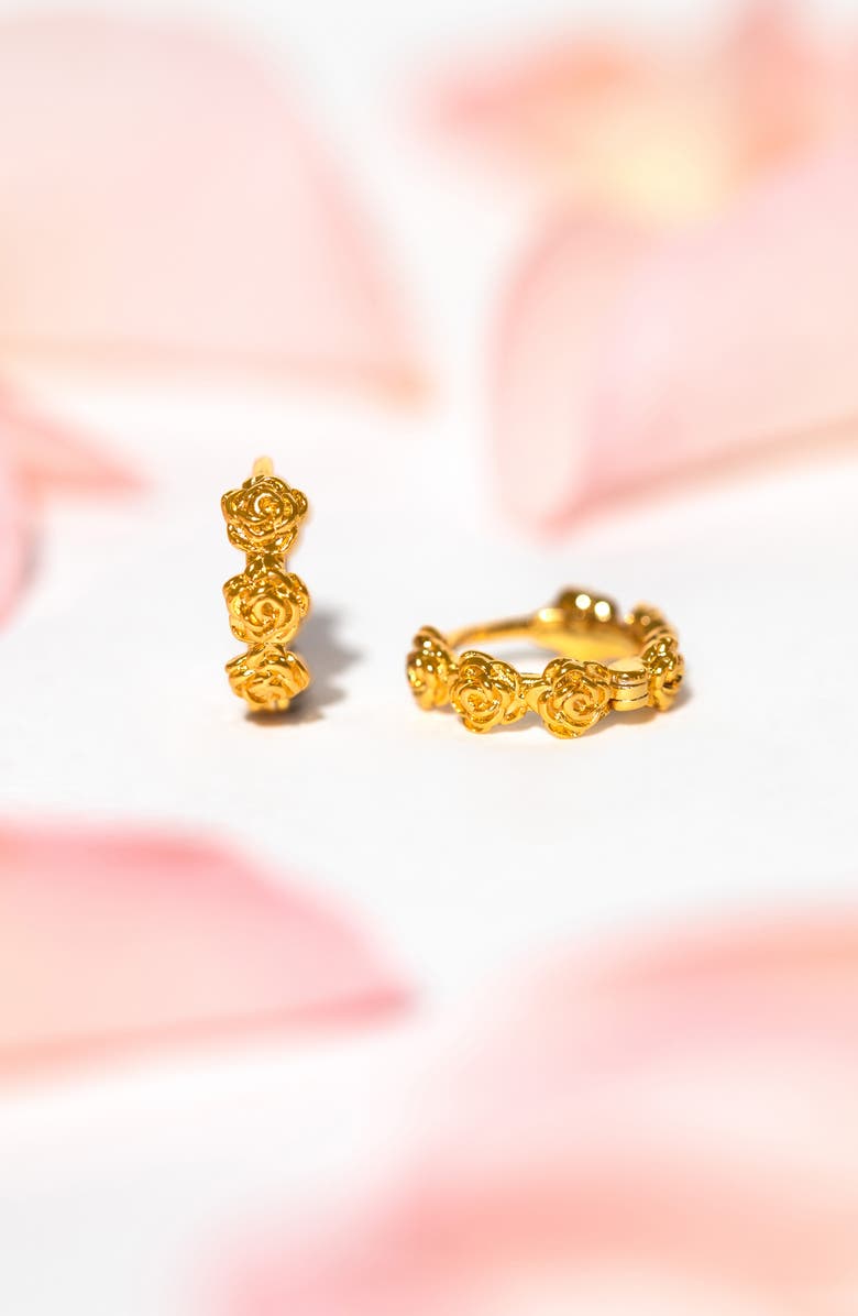 Girls Crew Dolce Vita Rose Huggie Hoop Earrings, Alternate, color, Gold