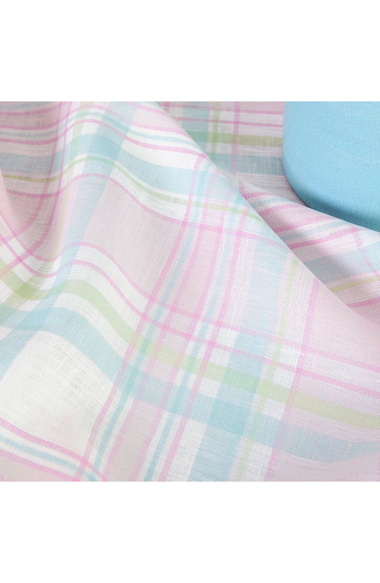 Solino Home Linen Table Runner for Dining Table, Holiday and Everyday Table Decor - Palm Beach Plaid, Alternate, color, Palm Beach Plaid