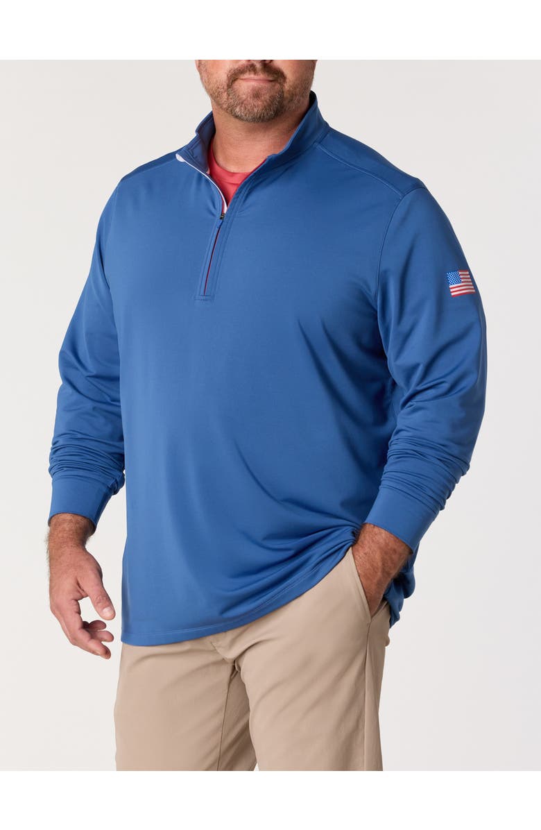 vineyard vines Big & Tall Performance Club 1/4-Zip Pullover, Main, color, Americana Moonshine