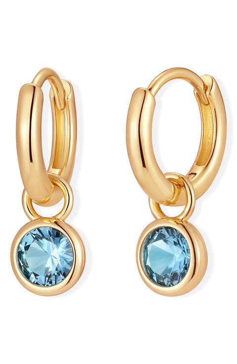 Matilda Birthstone Huggie Hoop Earrings