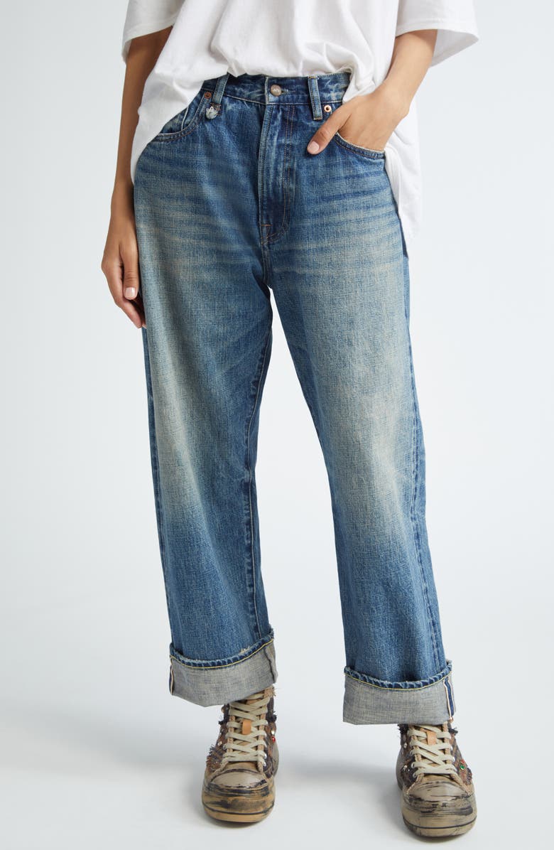 R13 Cuff Ex-Boyfriend Jeans, Main, color, 