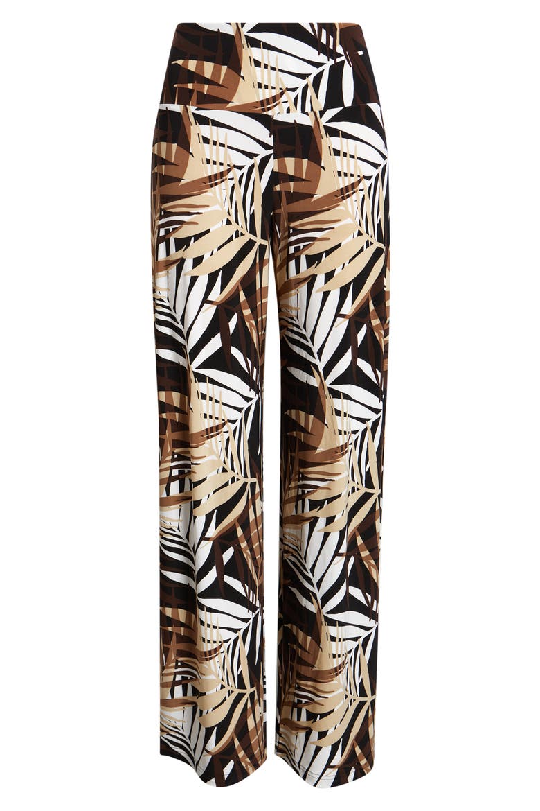 High Waist Print Pull-On Wide Leg Pants, Alternate, color, ANNE BLACK MULTI