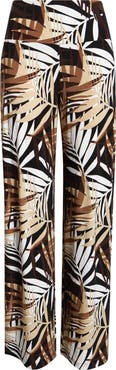 Anne Klein High Waist Print Pull-On Wide Leg Pants