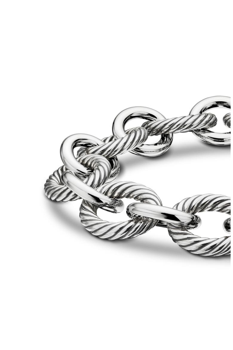 Oval Link Chain Bracelet, Alternate, color, SILVER