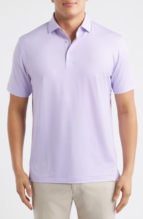 Ashgrove Geometric Print Performance Jersey Golf Polo