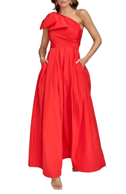 Bow One-Shoulder Gown