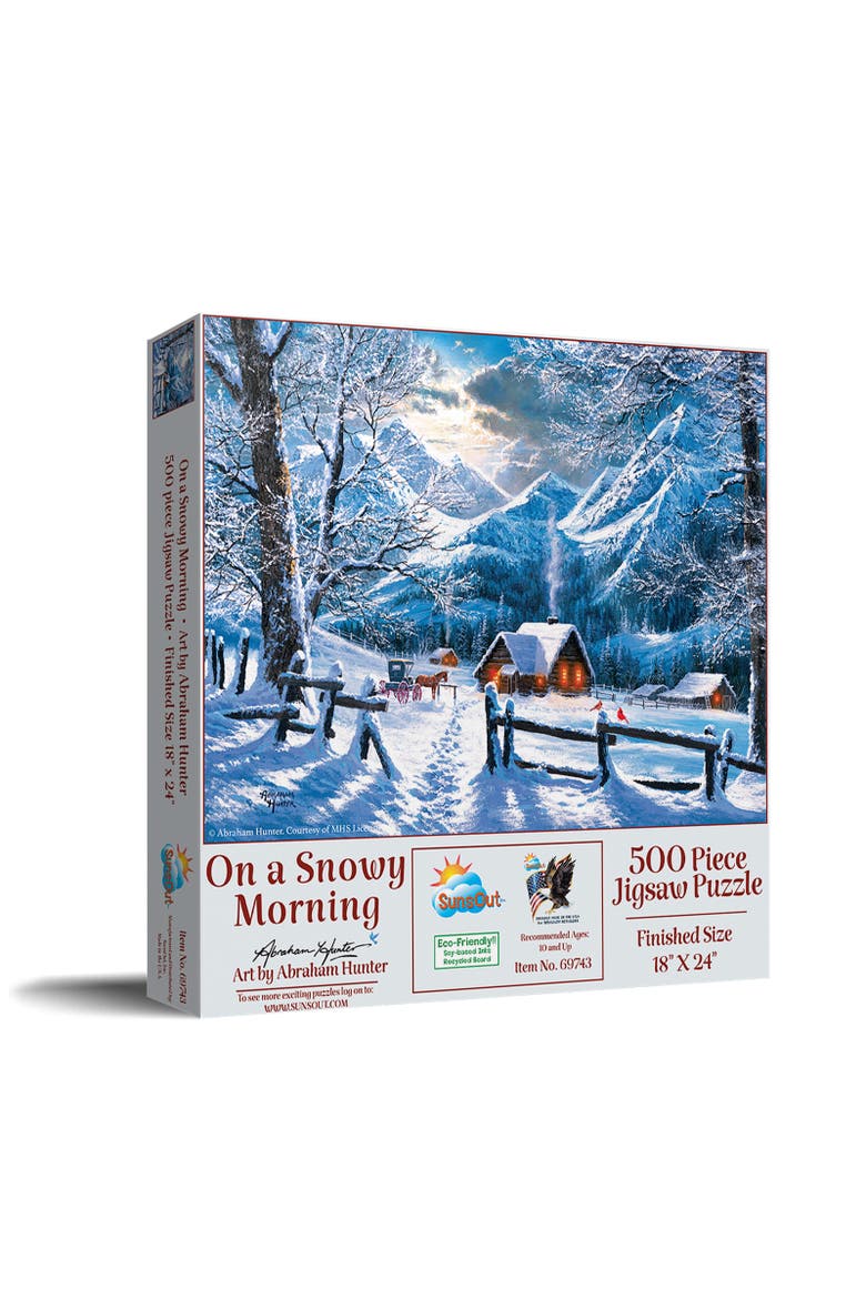On a Snowy Morning 500 piece Jigsaw Puzzle for Adults, Main, color, Multicolor