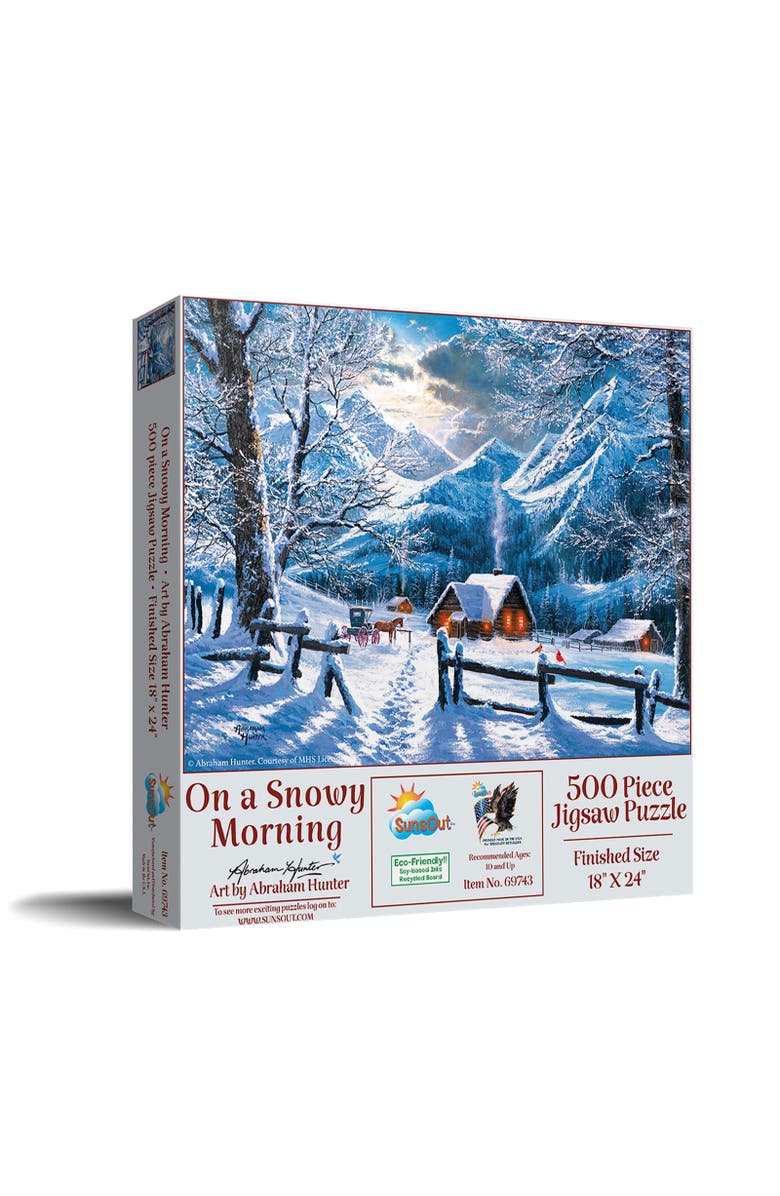 Sunsout On a Snowy Morning 500 piece Jigsaw Puzzle for Adults, Main, color, Multicolor