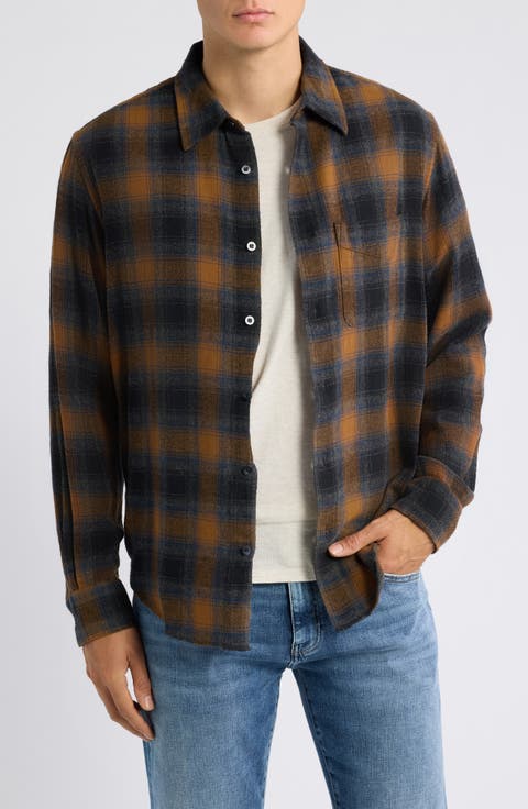 Plaid Lightweight Flannel Shirt