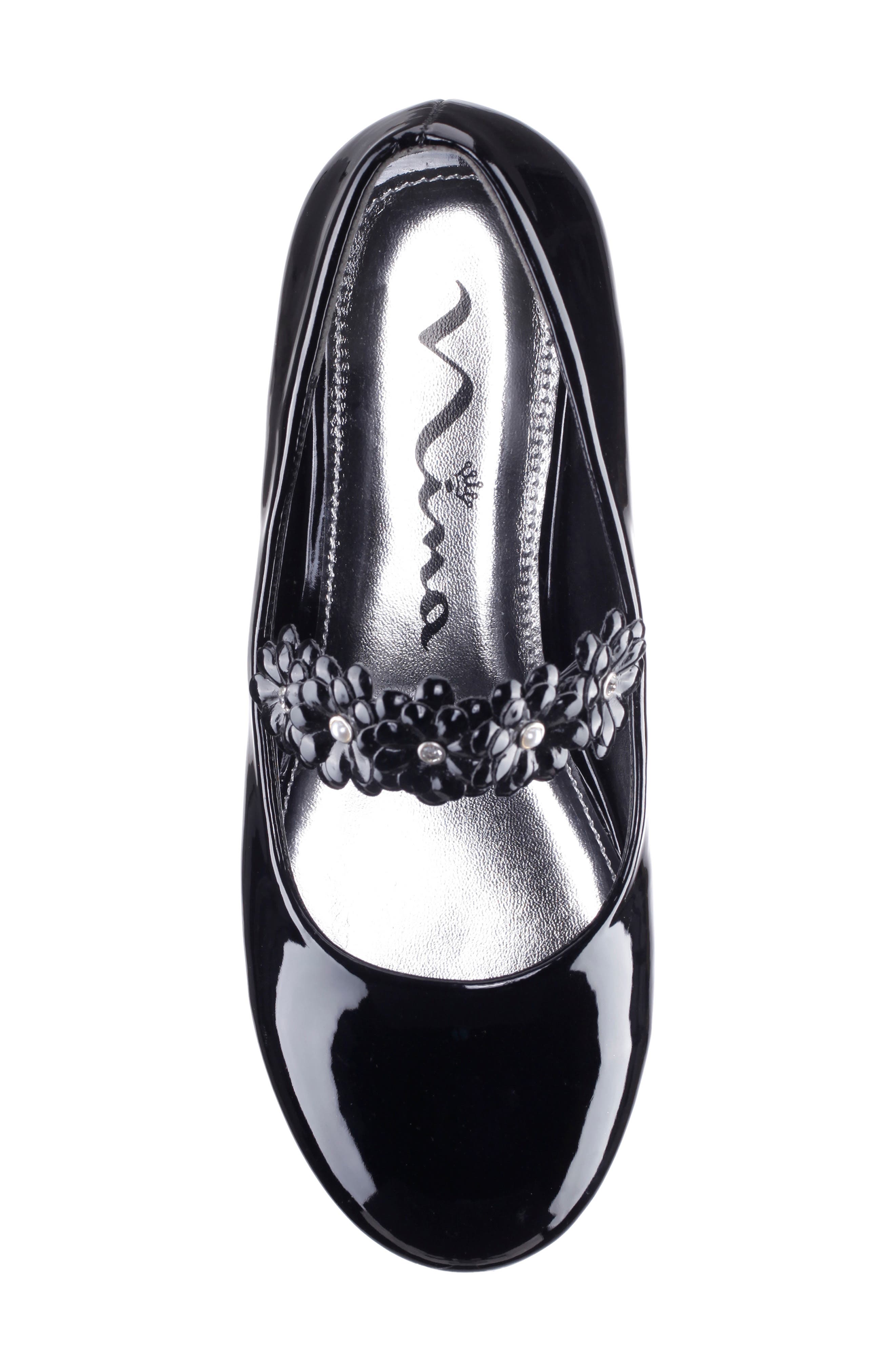 Nina Kids' Rozy Mary Jane Flat, Alternate, color, Black Patent