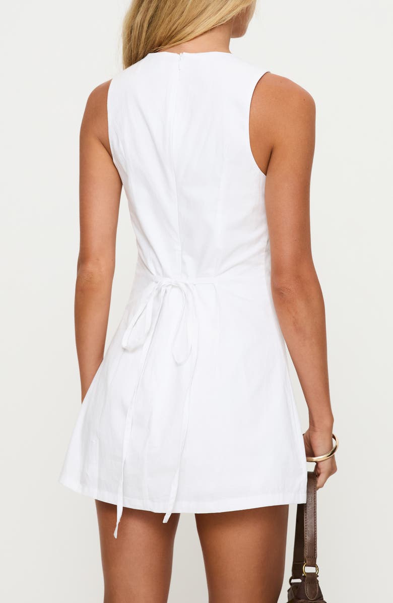 Princess Polly Yumiko Organic Cotton Skirted Romper, Alternate, color, White