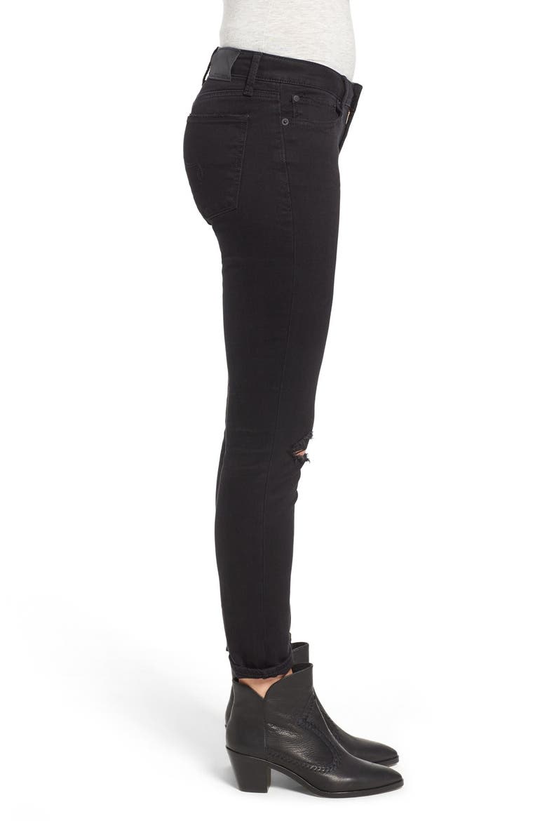 Lolita Stretch Skinny Jeans, Alternate, color, BLACK DESTRUCTED