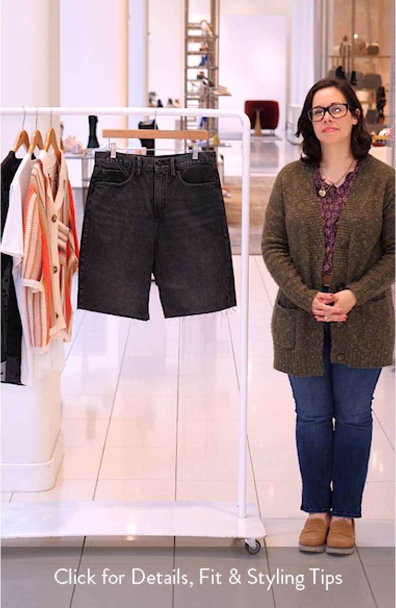 Good Standard Raw Hem Bermuda Shorts, sales video thumbnail