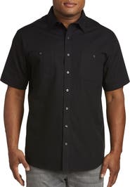 Synrgy by DXL Big & Tall Textured Solid Sport Shirt