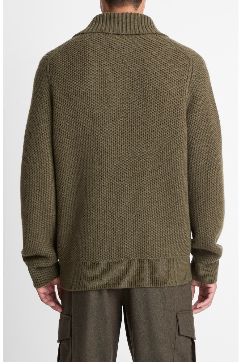 Honeycomb Moc Neck Sweater, Alternate, color, LEAF