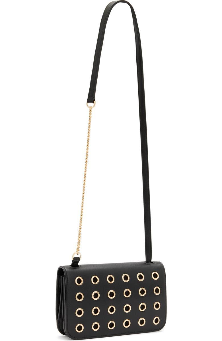 AllSaints Ludivine Grommet Leather Crossbody Bag, Alternate, color,