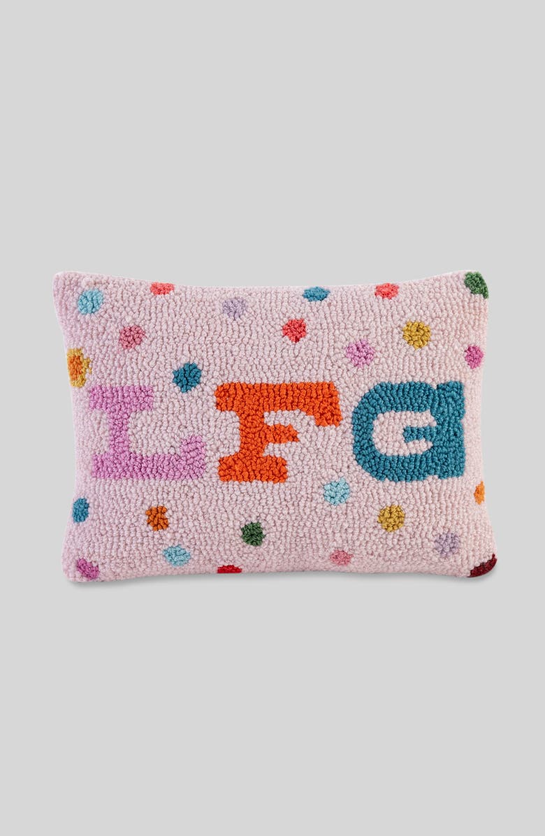 Furbish LFG Hook Pillow, Main, color, Bright Pink, Multi