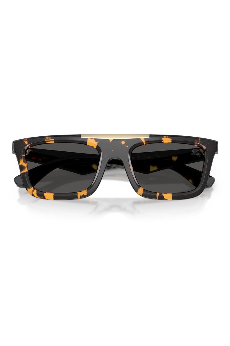 54mm Rectangular Sunglasses, Alternate, color, YELLOW HAVANA / DARK GREY