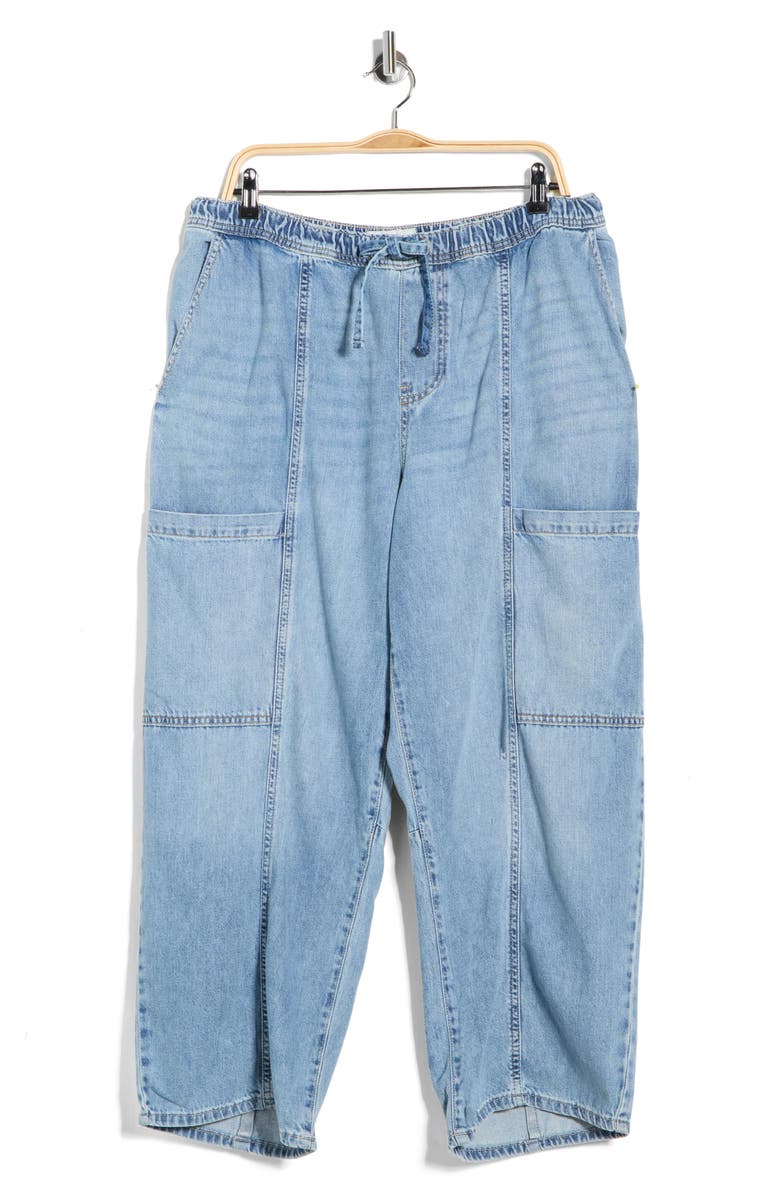 Lucky Brand Pull-On Barrel Leg Jeans, Main, color, West Texas Skies