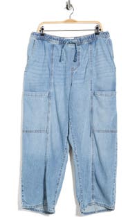 Lucky Brand Pull-On Barrel Leg Jeans