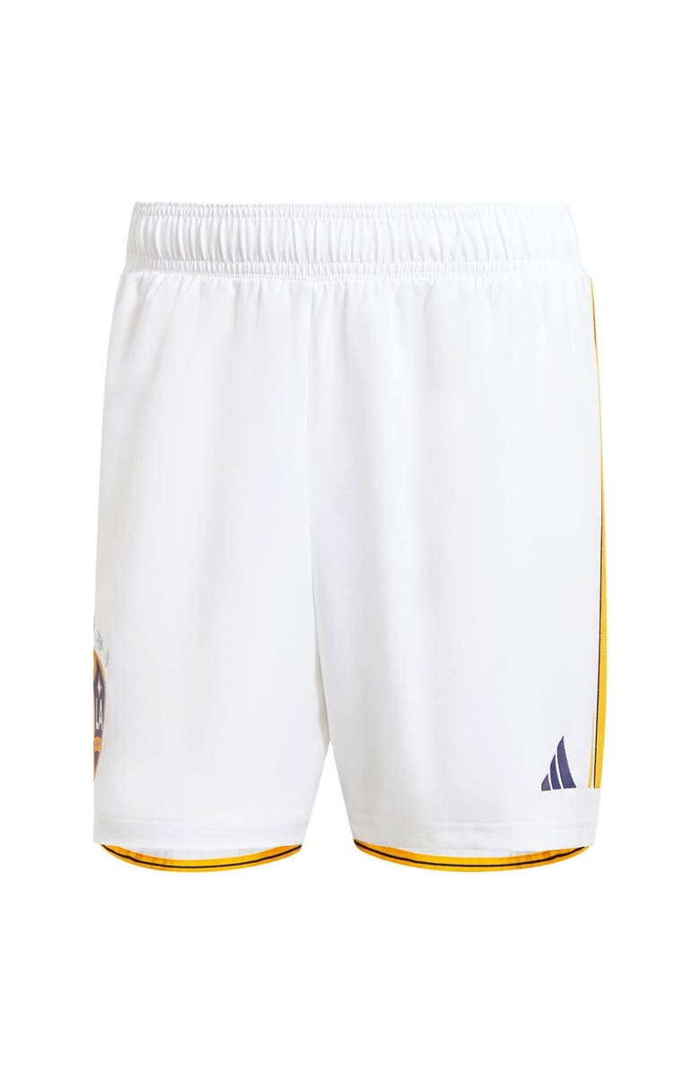adidas Men's adidas White LA Galaxy 2024 Home Authentic Shorts, Main, color, 